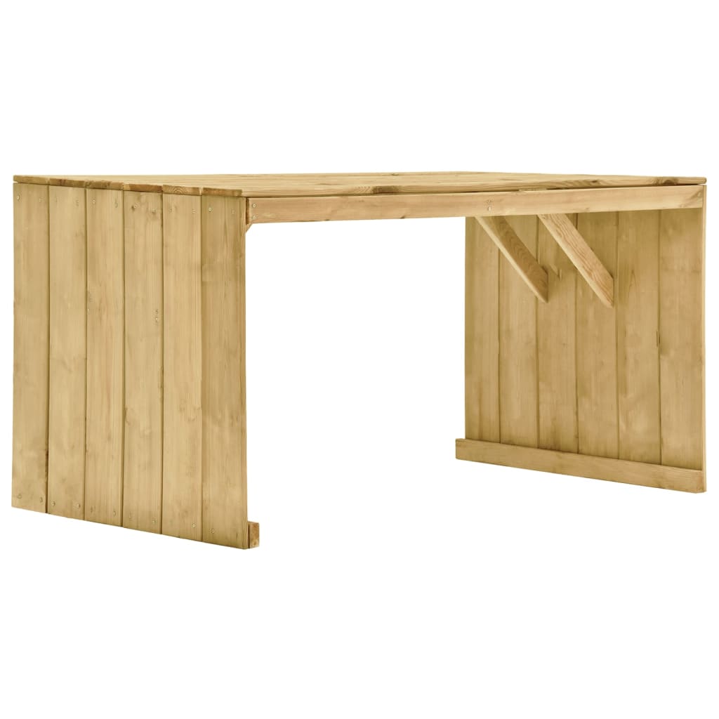 Set mobilier de exterior, 7 piese, lemn de pin tratat