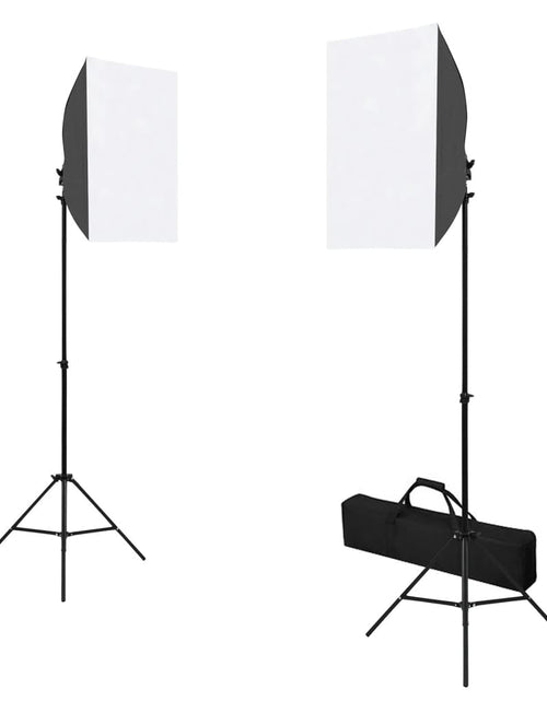 Загрузите изображение в средство просмотра галереи, Set studio foto cu lumini softbox, fundal și reflector
