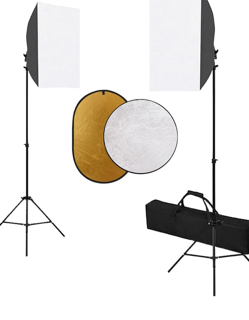 Загрузите изображение в средство просмотра галереи, Set studio foto cu lumini softbox și reflector
