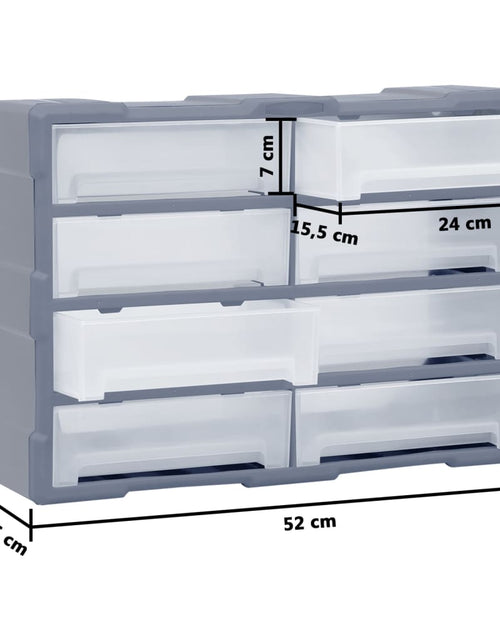 Загрузите изображение в средство просмотра галереи, Organizator cu 8 sertare mari, 52x16x37 cm
