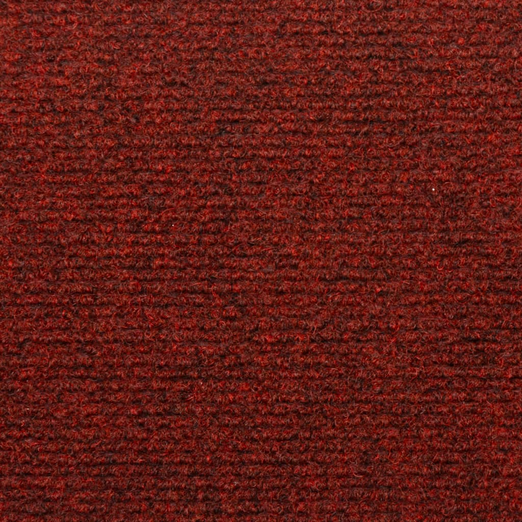 Covorașe scări, 10 buc., roșu bordo, 65x21x4 cm, cusătură punch
