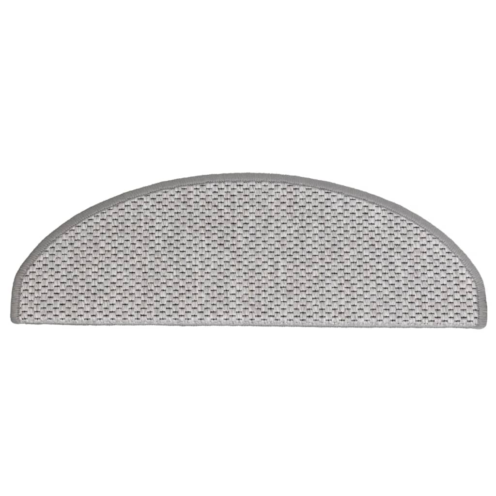 Covoraș scări autoadeziv 15 buc platină 65x21x4 cm aspect sisal