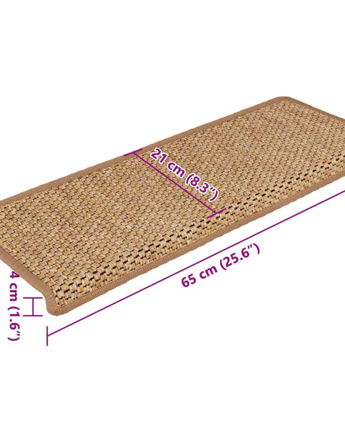 Загрузите изображение в средство просмотра галереи, Covorașe scări autoadezive, 15 buc. portocaliu, 65x21x4cm sisal
