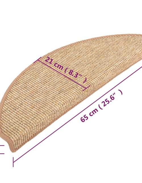 Încărcați imaginea în vizualizatorul Galerie, Covorașe scări autoadezive, 15 buc., maro deschis, 65x21x4 cm
