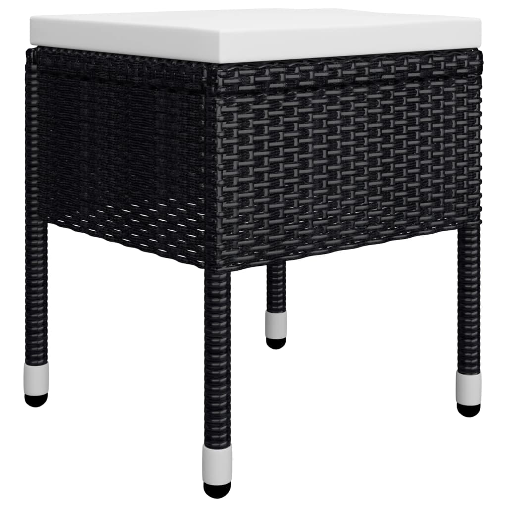 Set mobilier de grădină, 5 piese, negru