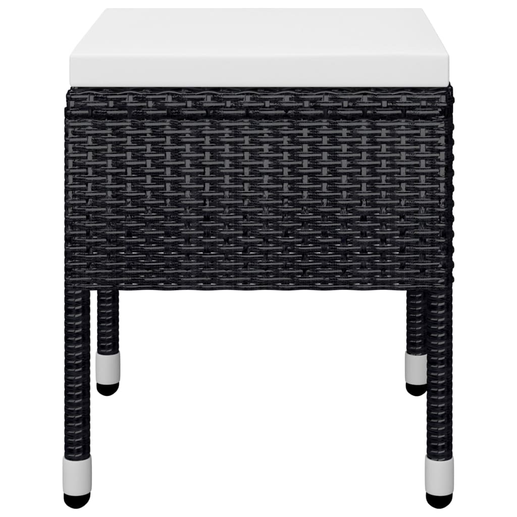 Set mobilier de grădină, 5 piese, negru