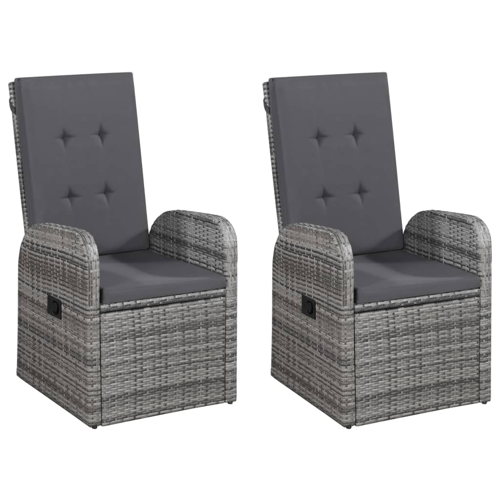 Set mobilier de grădină, 5 piese, gri