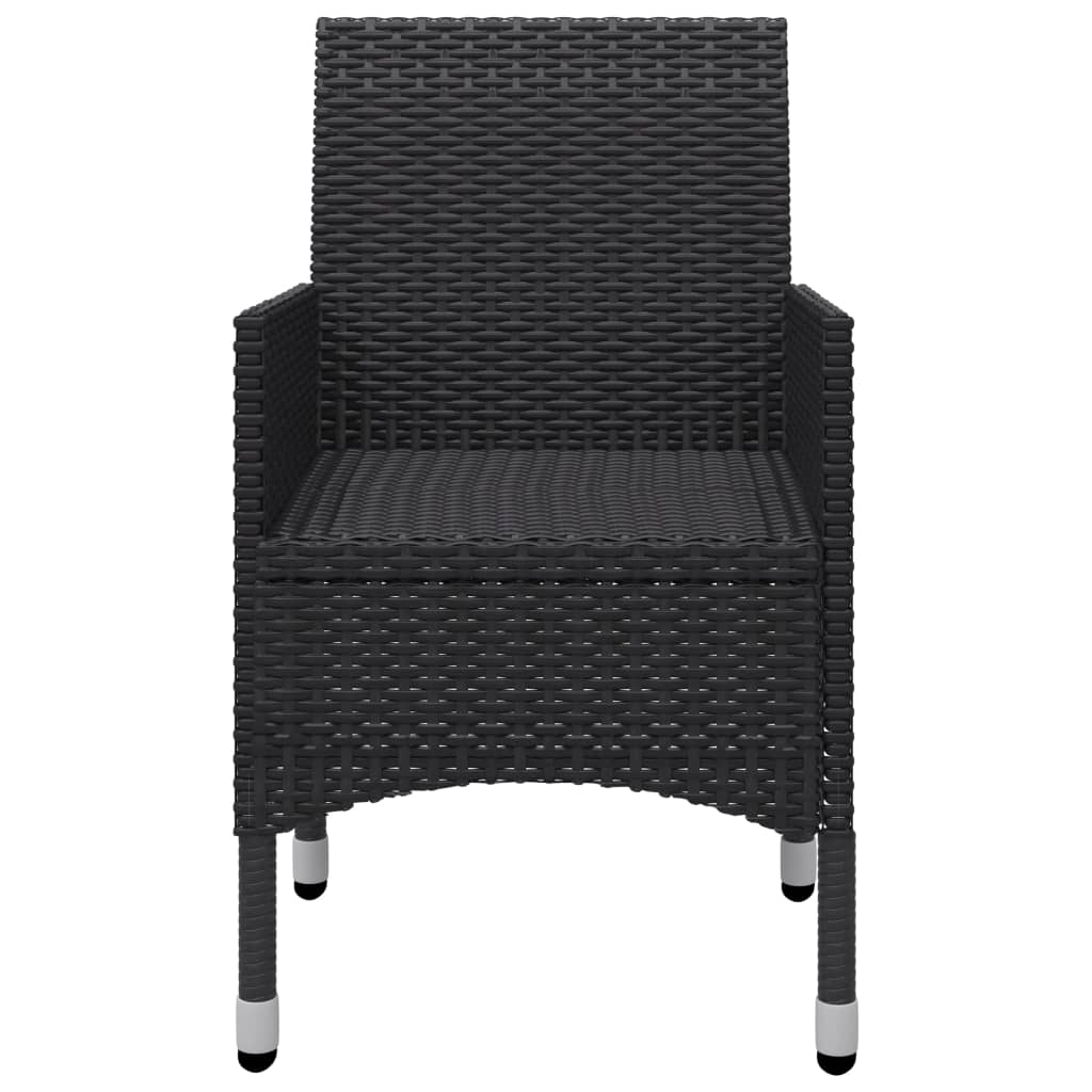 Set mobilier de grădină, 7 piese, negru - Lando