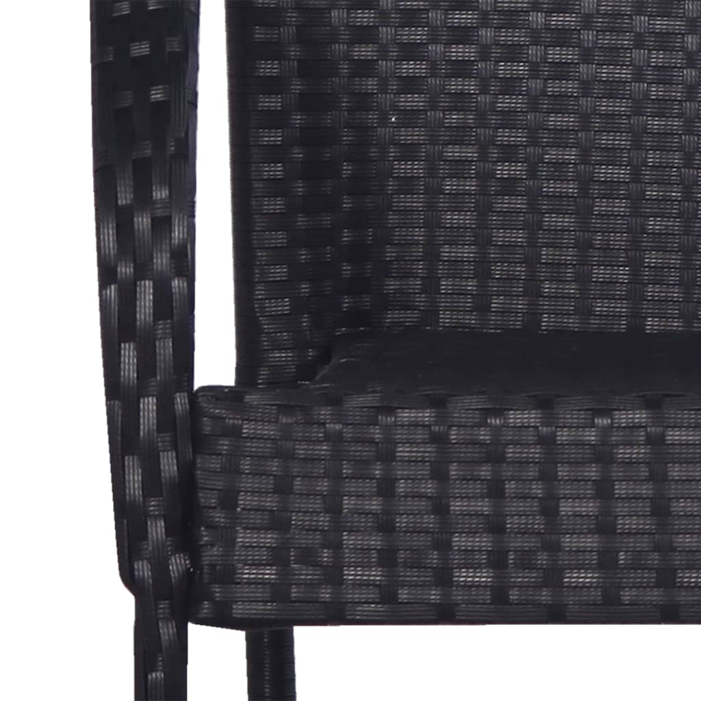 Set mobilier de grădină, 5 piese, negru - Lando