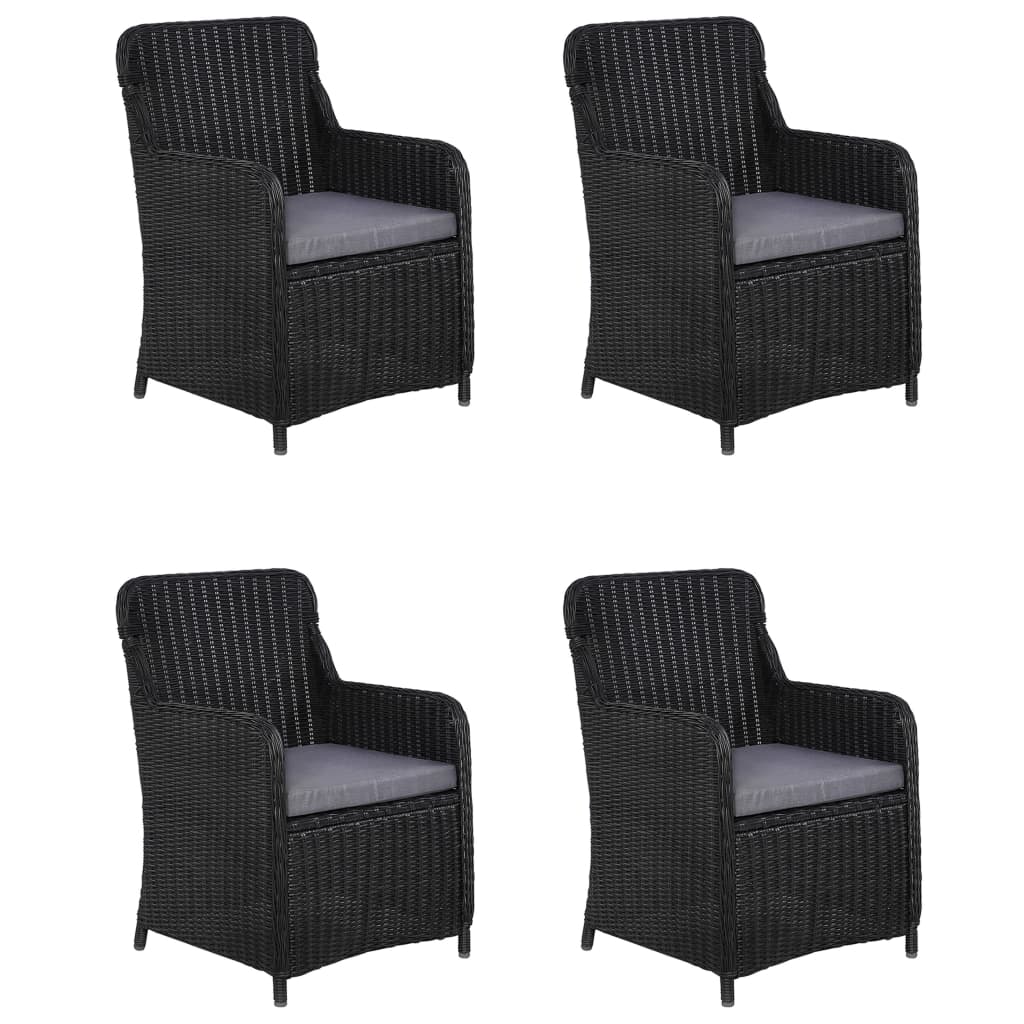 Set mobilier de grădină, 5 piese, negru - Lando