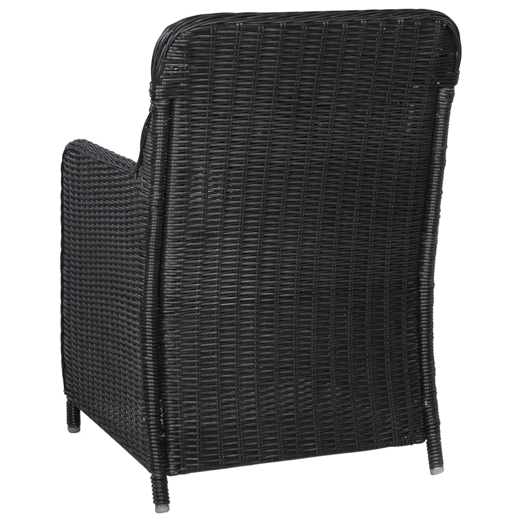 Set mobilier de grădină, 5 piese, negru - Lando