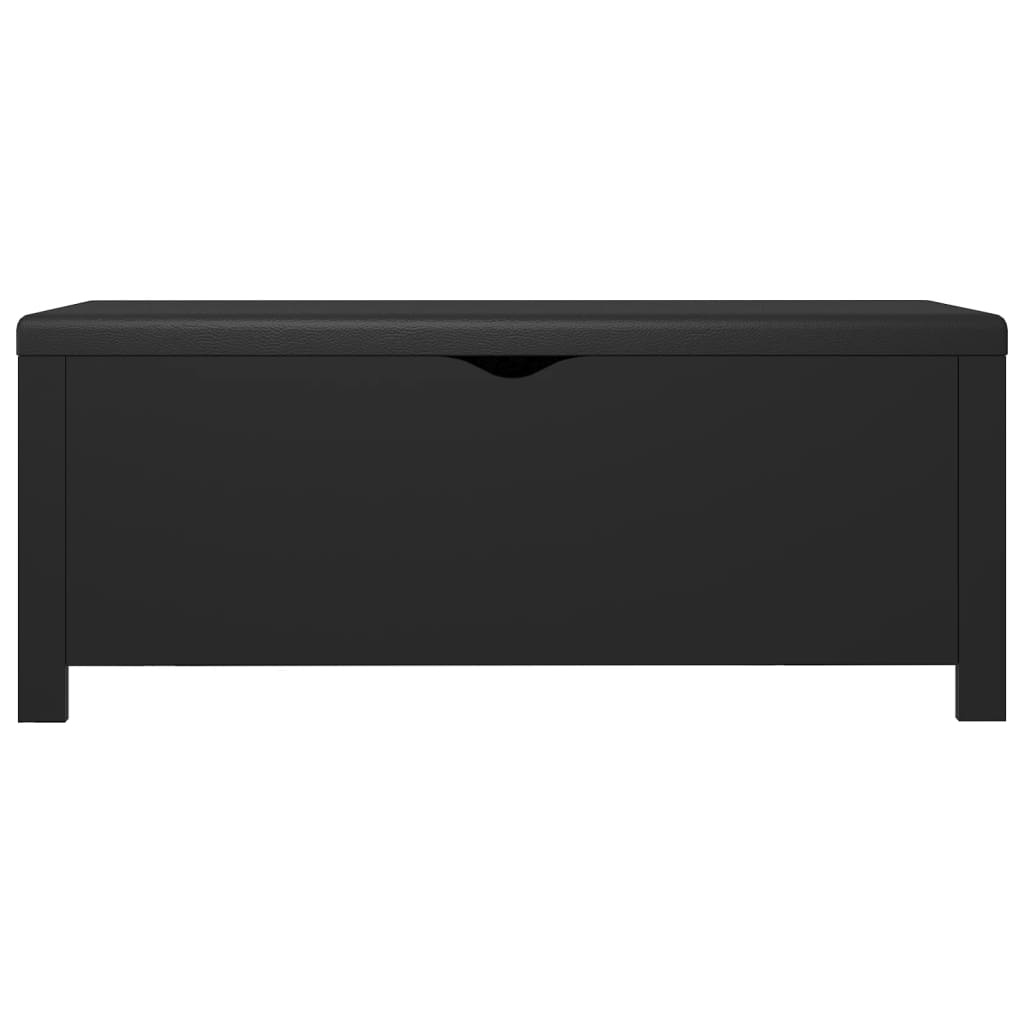 Cutie de depozitare cu pernă, negru, 105x40x45cm lemn prelucrat