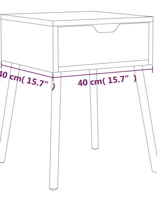 Încărcați imaginea în vizualizatorul Galerie, Dulapuri noptieră, 2 buc., alb, 40x40x56 cm, lemn prelucrat
