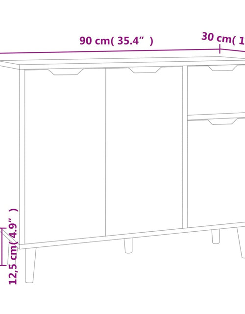 Загрузите изображение в средство просмотра галереи, Servantă, stejar sonoma, 90x30x72 cm, lemn prelucrat
