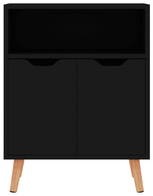 Загрузите изображение в средство просмотра галереи, Servantă, negru, 60x30x72 cm, lemn prelucrat
