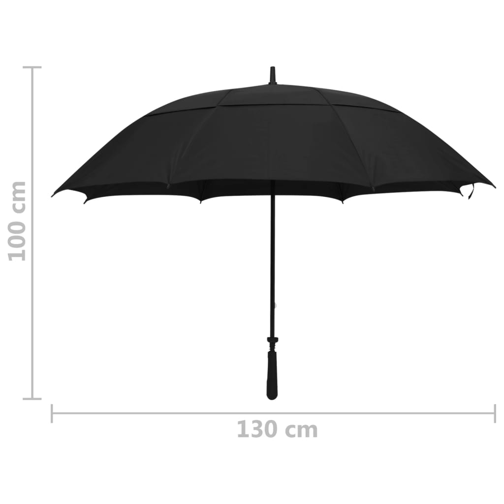 Umbrelă, negru, 130 cm