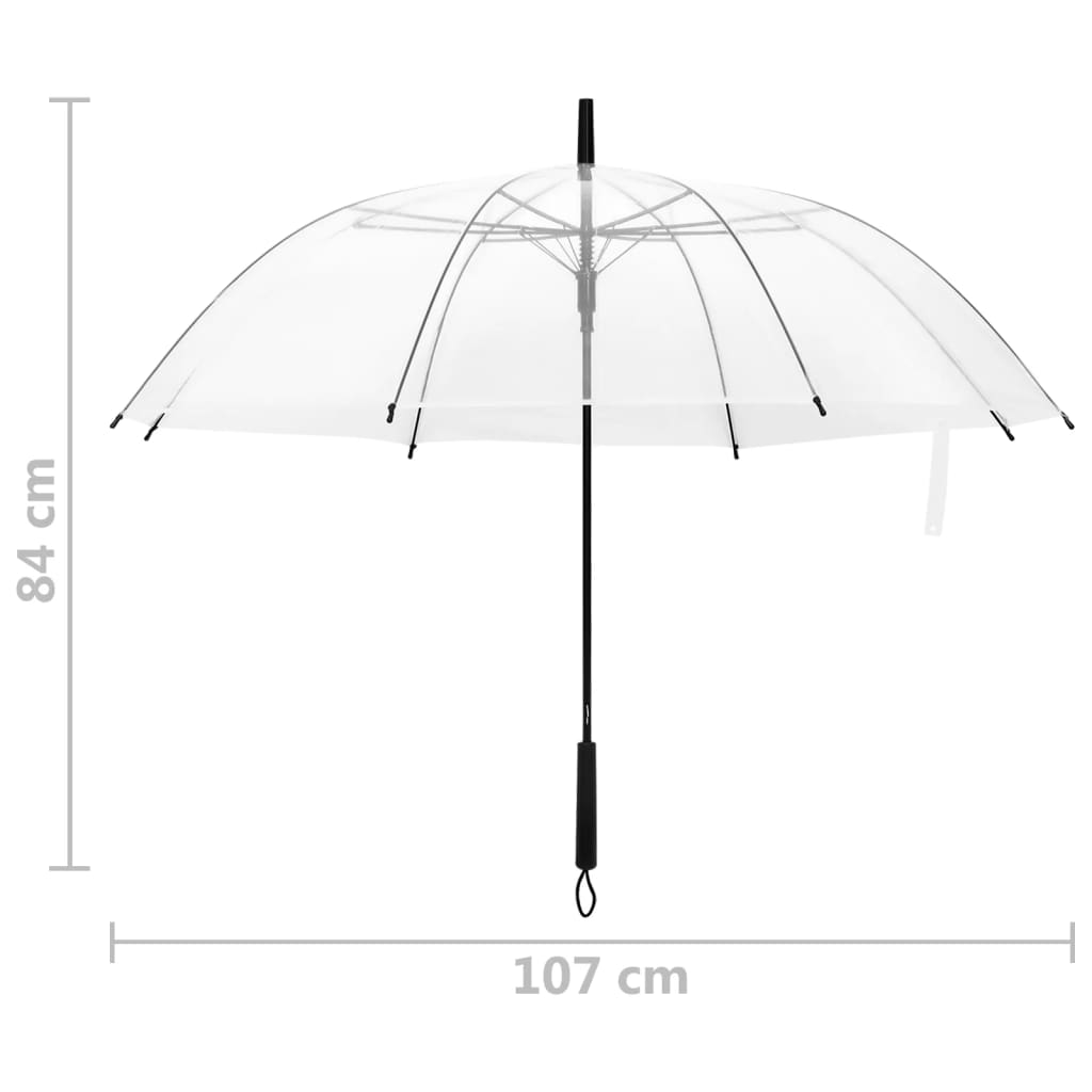 Umbrelă, transparent, 107 cm