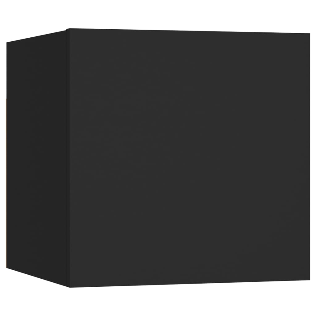 Dulap TV montaj pe perete, negru, 30,5x30x30 cm