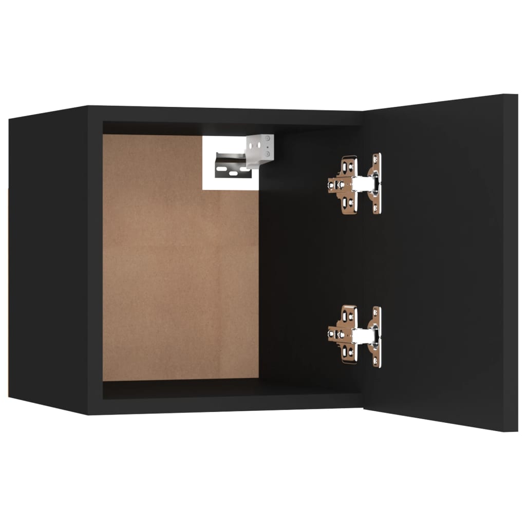 Dulap TV montaj pe perete, negru, 30,5x30x30 cm