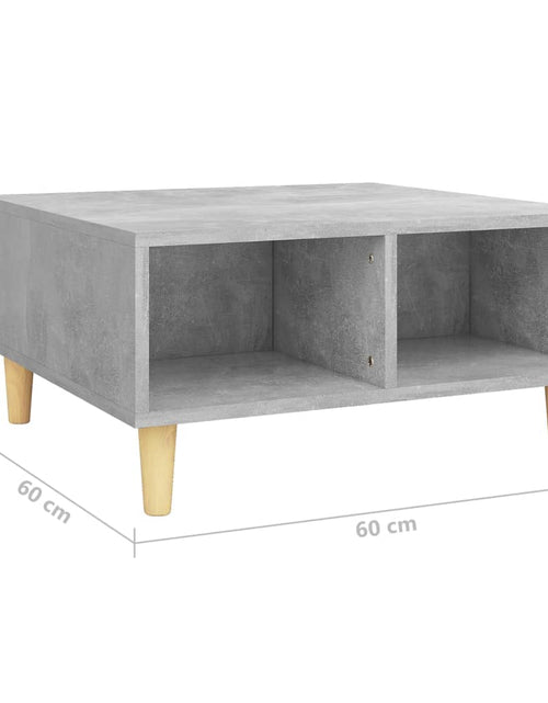 Загрузите изображение в средство просмотра галереи, Masă de cafea, gri beton, 60x60x30 cm, lemn prelucrat

