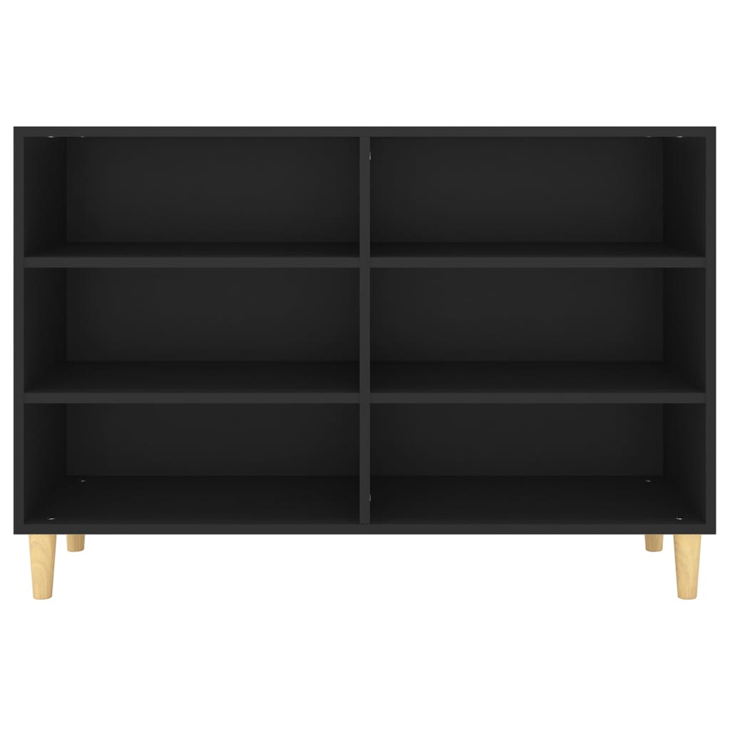 Servantă, negru, 103,5x35x70 cm, lemn compozit