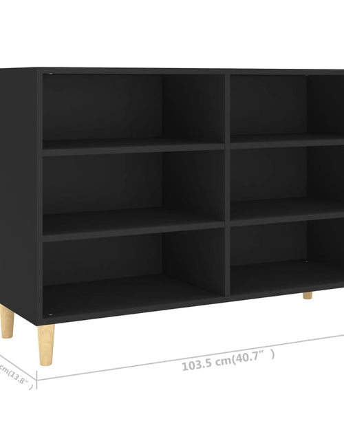 Încărcați imaginea în vizualizatorul Galerie, Servantă, negru, 103,5x35x70 cm, lemn compozit
