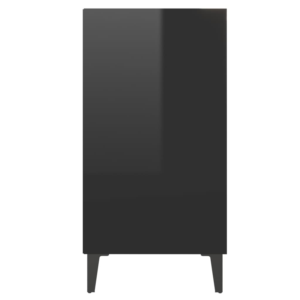 Servantă, negru extralucios, 57x35x70 cm, PAL