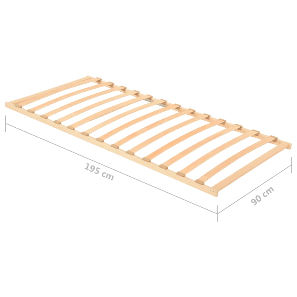 Bază de pat cu șipci, 13 șipci, 90x200 cm