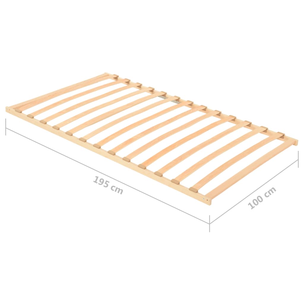 Bază de pat cu șipci, 13 șipci, 100x200 cm