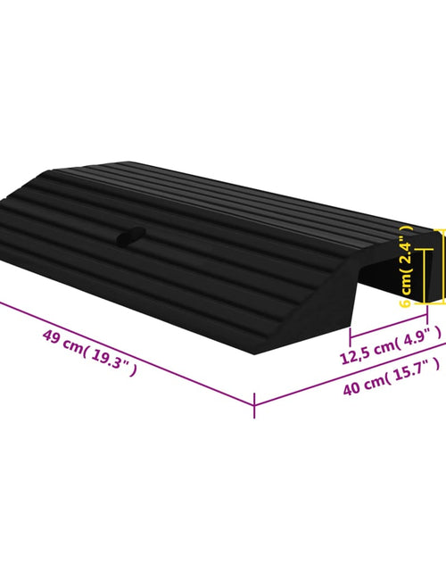 Încărcați imaginea în vizualizatorul Galerie, Rampă tip prag pod, 49x40x8 cm, cauciuc
