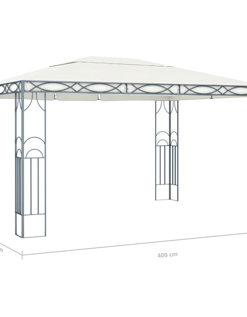 Загрузите изображение в средство просмотра галереи, Pavilion cu șir de lumini LED, crem, 400x300 cm
