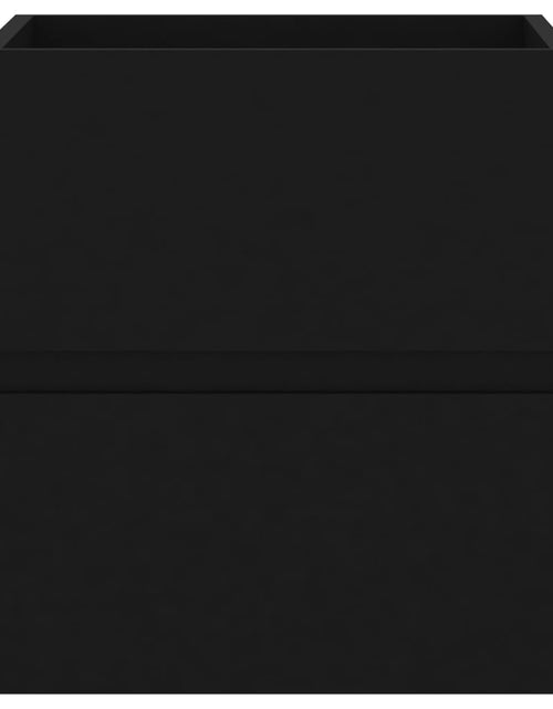 Загрузите изображение в средство просмотра галереи, Dulap cu chiuvetă încorporată, negru, lemn prelucrat
