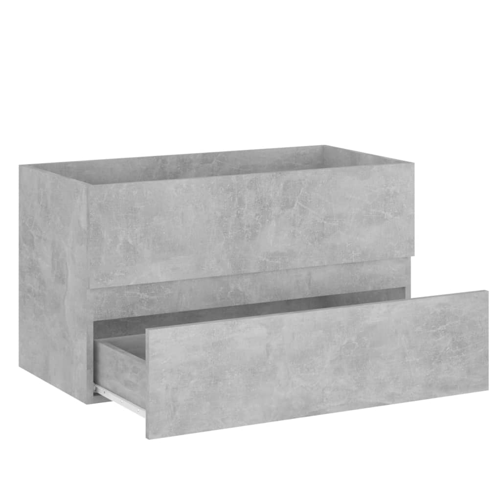 Set mobilier de baie, gri beton, gri beton