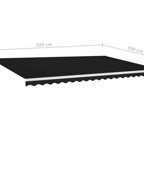 Încărcați imaginea în vizualizatorul Galerie, Copertină retractabilă manual cu LED, antracit, 500x300 cm
