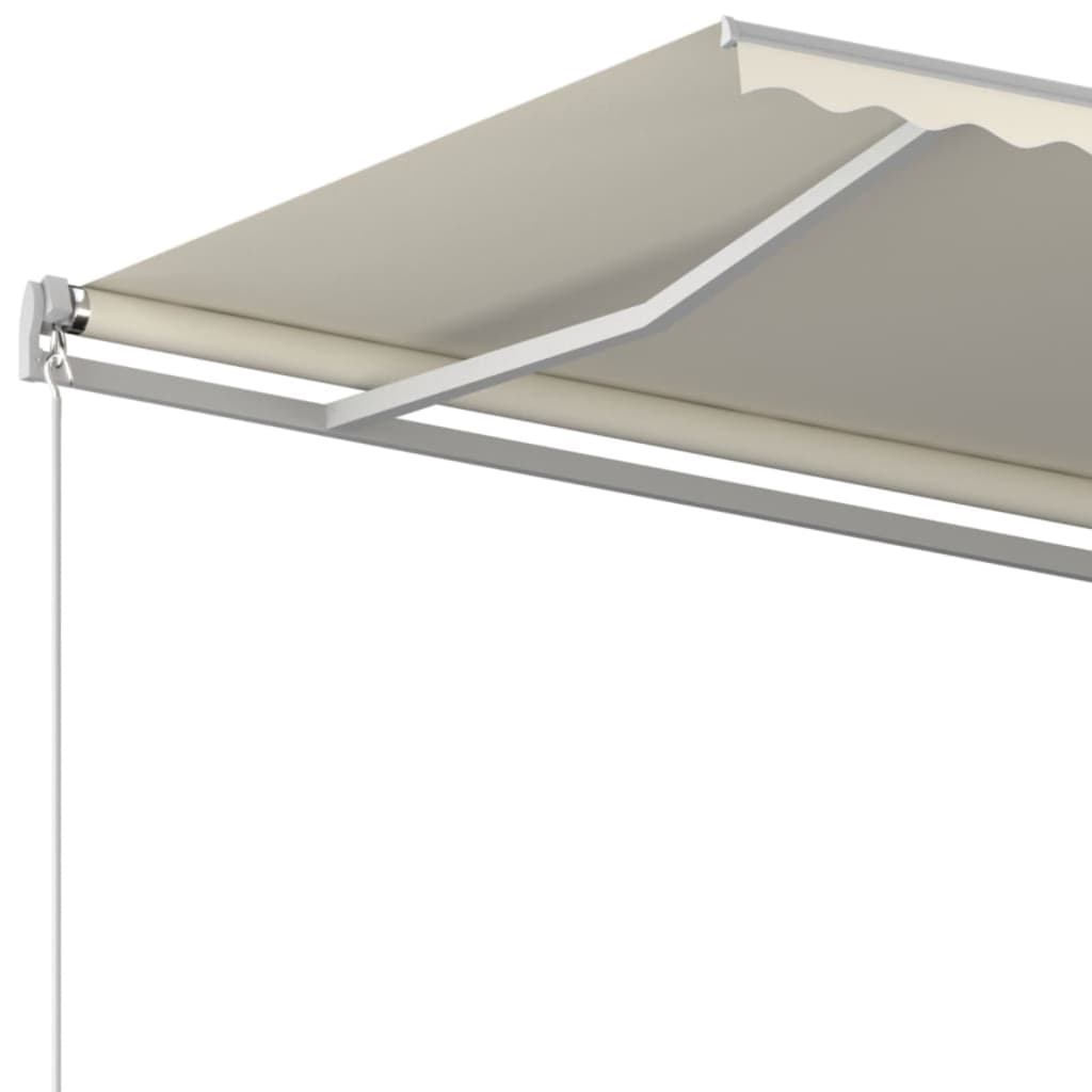 Copertină retractabilă manual, crem, 400x350 cm