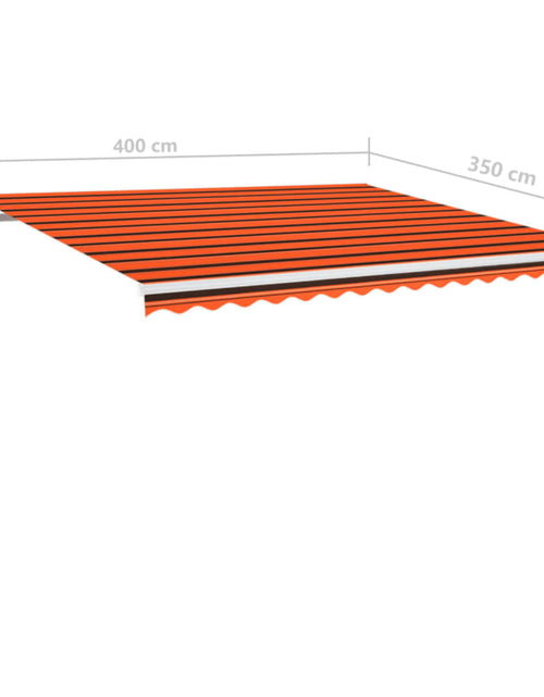 Загрузите изображение в средство просмотра галереи, Copertină automată, senzor vânt &amp; LED, oranj/maro, 400x350 cm
