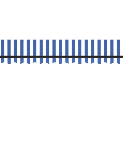 Загрузите изображение в средство просмотра галереи, Copertină retractabilă manual LED, albastru și alb, 350x250 cm
