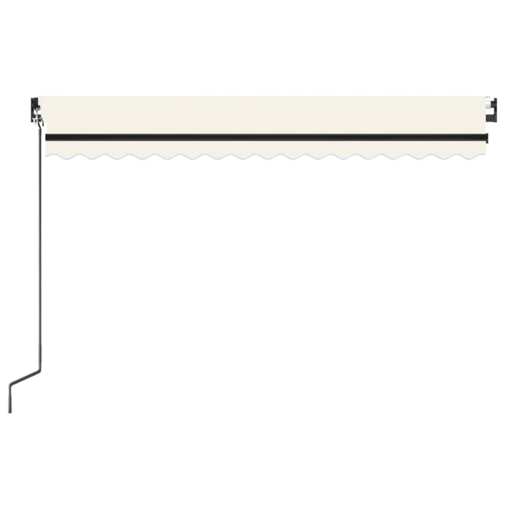 Copertină retractabilă manual, crem, 450x300 cm