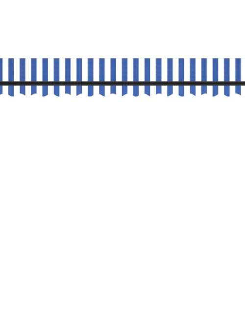 Загрузите изображение в средство просмотра галереи, Copertină automată cu senzor vânt&amp;LED, albastru/alb, 450x300 cm
