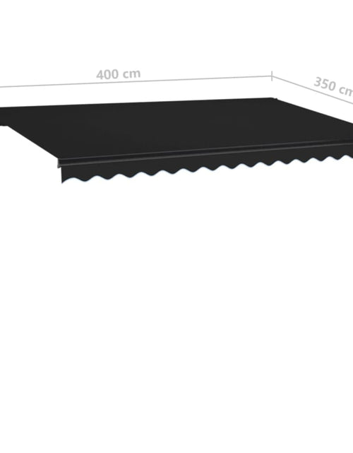 Încărcați imaginea în vizualizatorul Galerie, Copertină retractabilă manual, antracit, 400x350 cm
