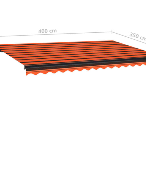 Încărcați imaginea în vizualizatorul Galerie, Copertină retractabilă automat, portocaliu și maro, 400x350 cm
