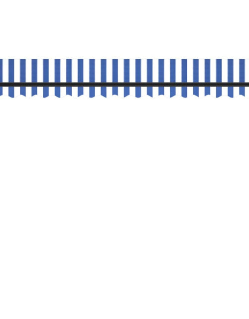 Загрузите изображение в средство просмотра галереи, Copertină automată cu senzor vânt&amp;LED, albastru/alb, 400x350 cm

