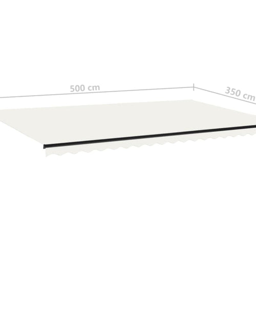 Загрузите изображение в средство просмотра галереи, Copertină retractabilă manual cu LED, crem, 500x350 cm
