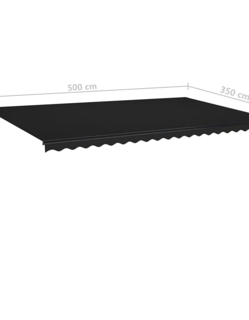 Загрузите изображение в средство просмотра галереи, Copertină retractabilă automat, antracit, 500x350 cm
