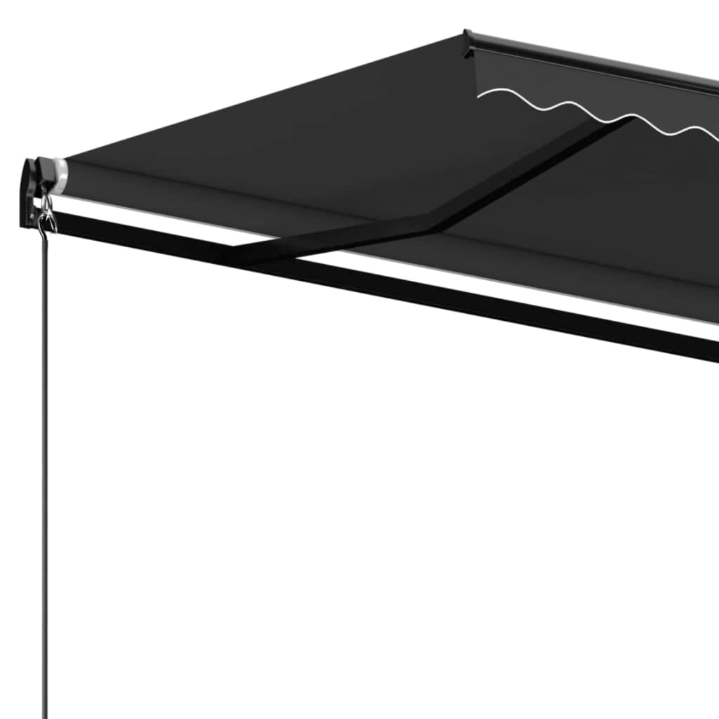 Copertină retractabilă manual, antracit, 600x350 cm