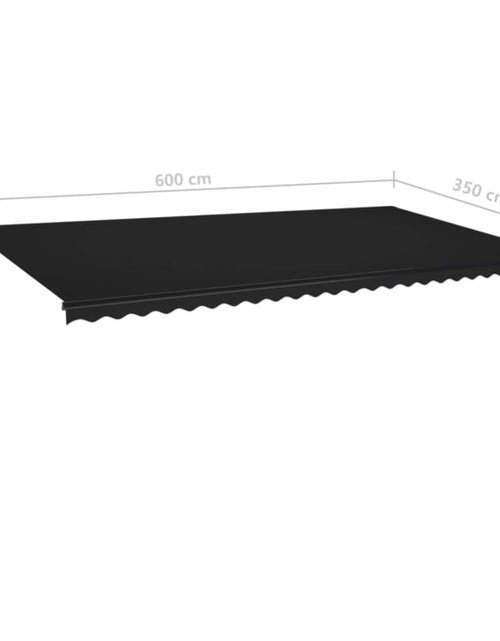 Загрузите изображение в средство просмотра галереи, Copertină retractabilă manual, antracit, 600x350 cm
