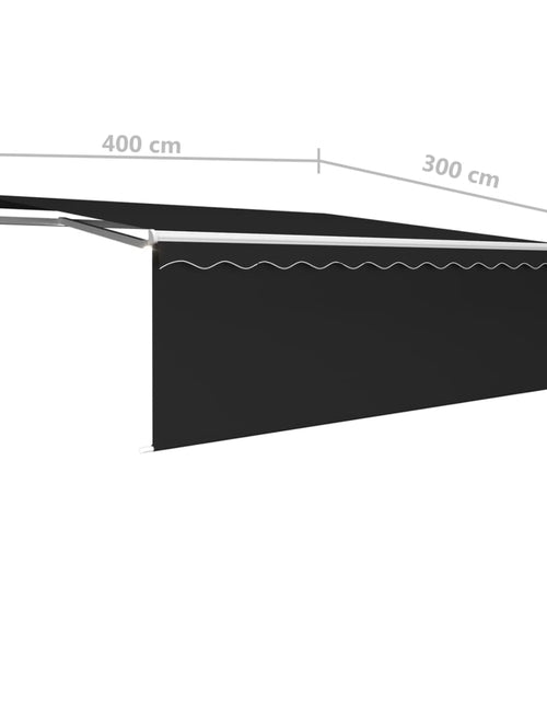 Încărcați imaginea în vizualizatorul Galerie, Copertină retractabilă automat cu stor, antracit, 4x3 m - Lando
