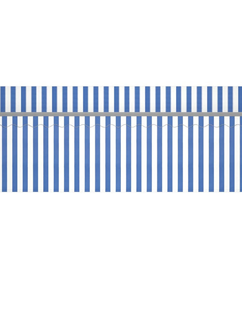 Загрузите изображение в средство просмотра галереи, Copertină retractabilă manual cu stor, albastru&amp;alb, 4,5x3 m
