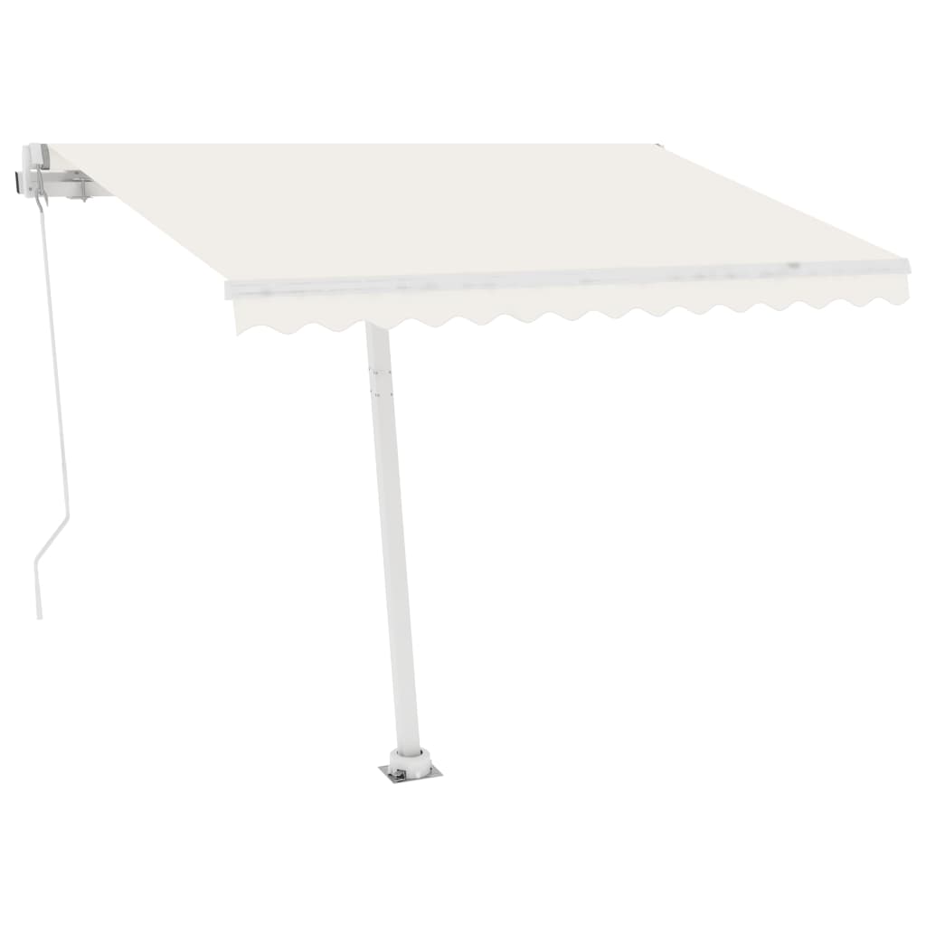 Copertină retractabilă manual, crem, 300x250 cm