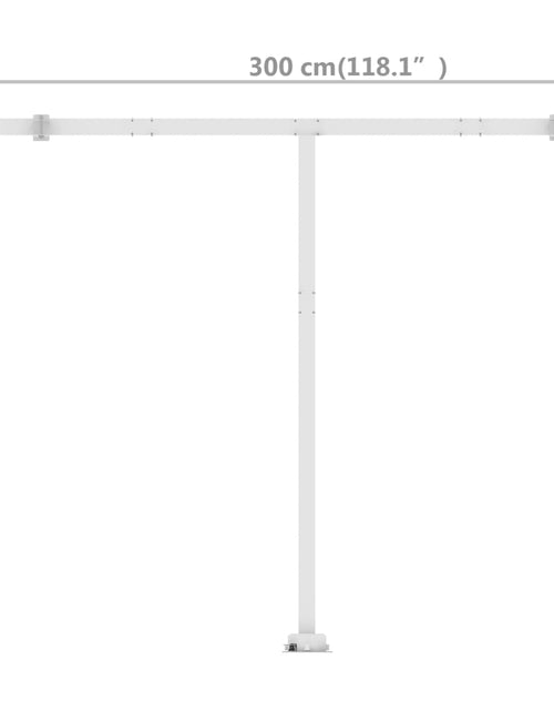 Încărcați imaginea în vizualizatorul Galerie, Copertină retractabilă manual, crem, 300x250 cm
